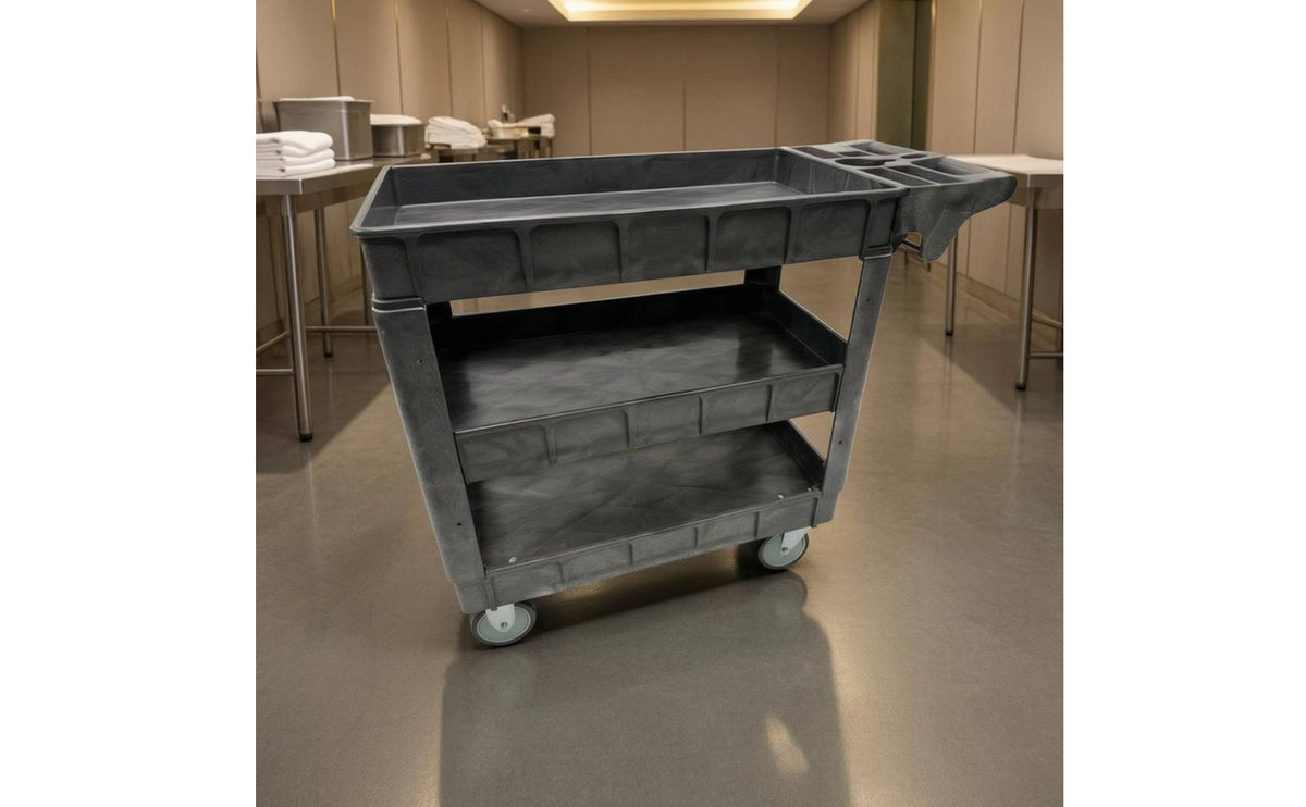 Rolling Utility Cart Compartment Slots Utility Cart Industrial Style