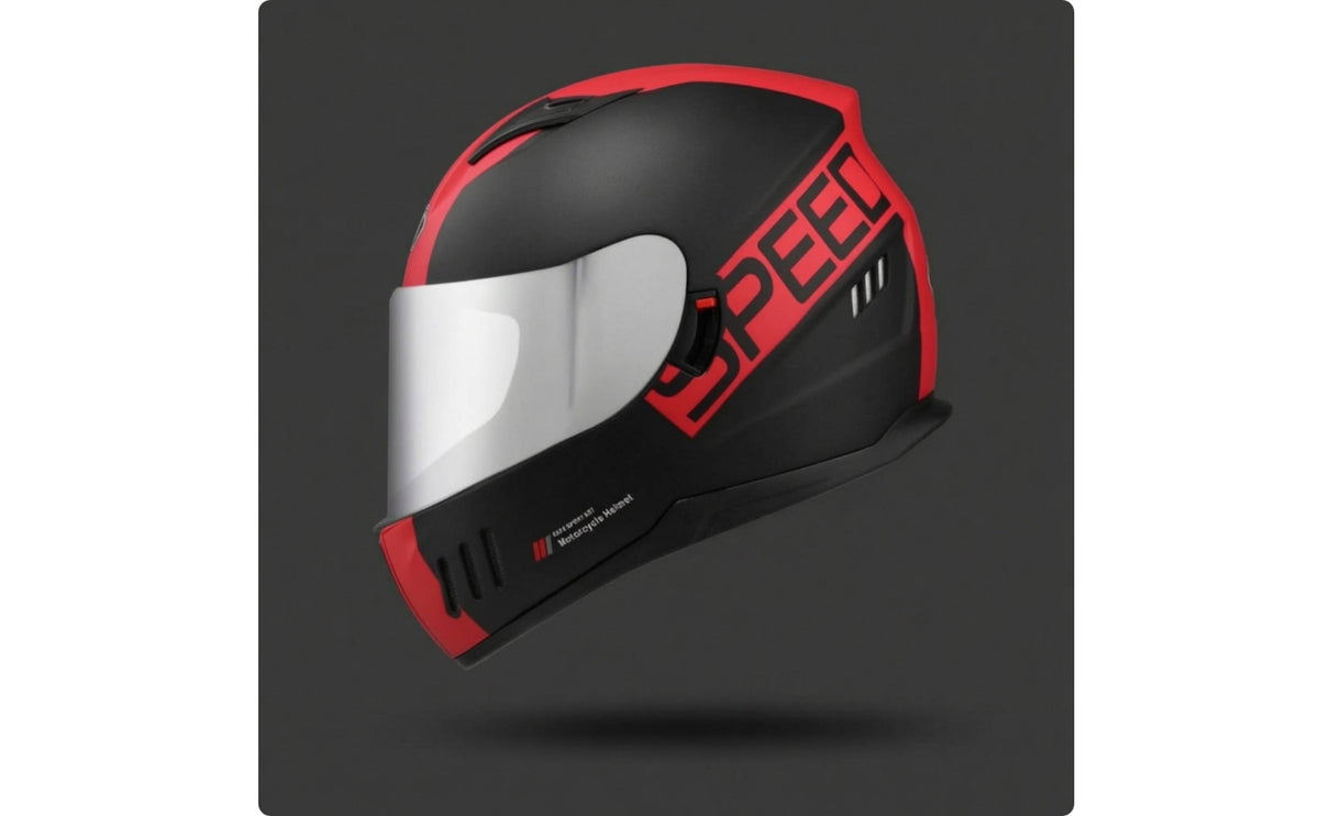 Aerodynamic Full Coverage Helmet | Breathable, Helmet with Dual Visor, for Motorcycle Riding
