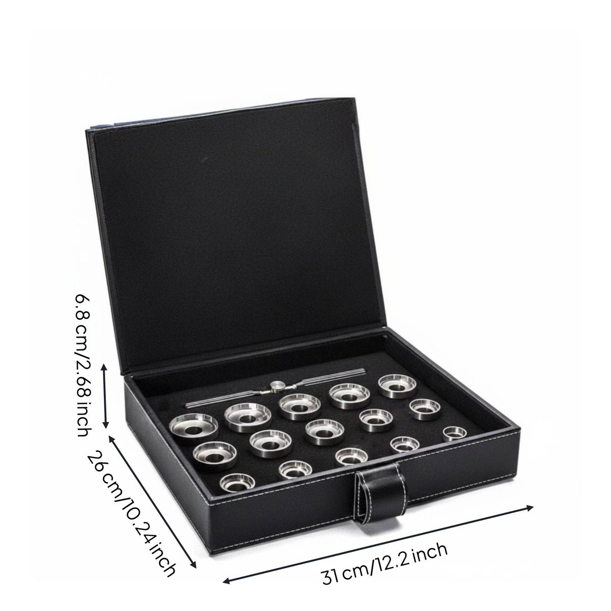 15 Pieces Watch Repair Tool Kit Adjustable Watch Back Opener Set Easy to Carry for Hobbyists