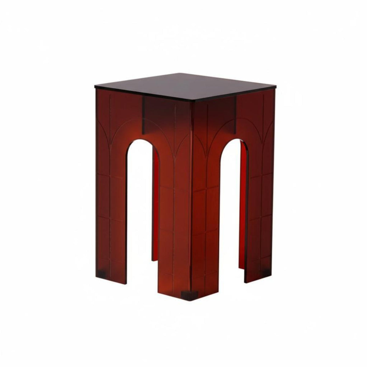 Wavy Pedestal Side Table Creative Sculptural Design Indoor Furniture for Renters