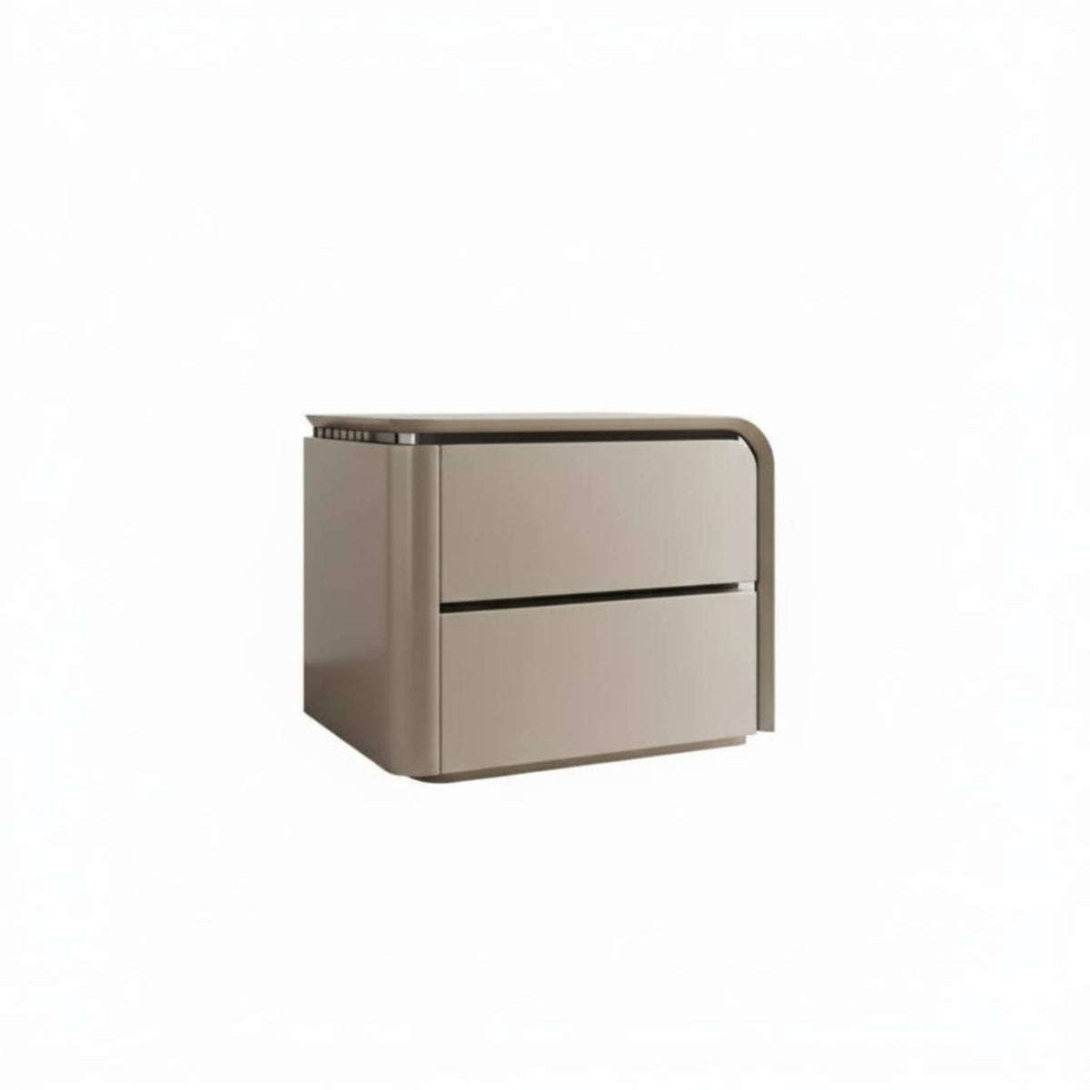 curved Nightstand with Drawer Light Luxury design Bedside Table for Home Office