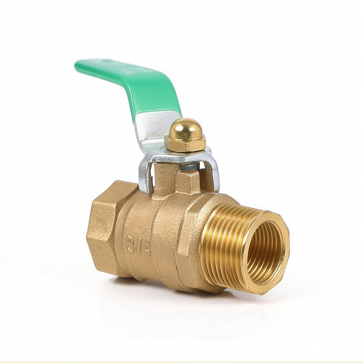 Brass Ball Valve with Lever Handle Compact Inline Shutoff Valve with Bracket Plumbing Fitting Quarter-Turn Full Port
