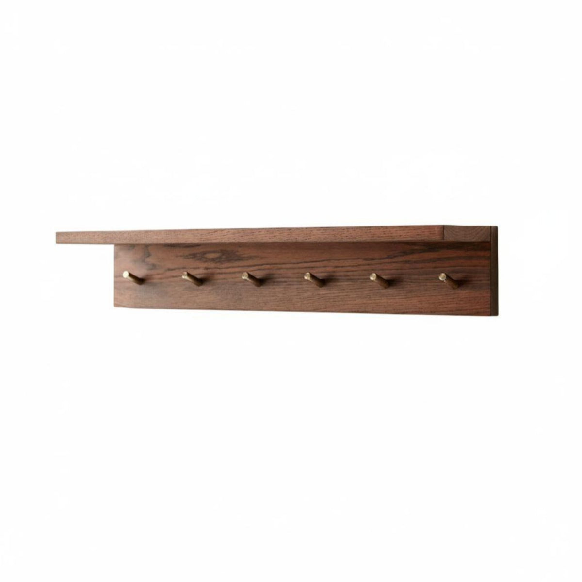 Wall Shelf with Hooks Vintage Aesthetic Coat Rack Multi-Functional