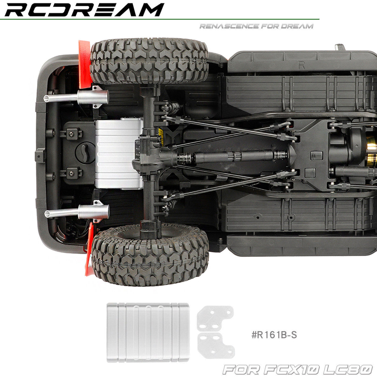 RCDream FCX10 LC80 Auxiliary Fuel Tank for Toyota Land Cruiser RC Crawler