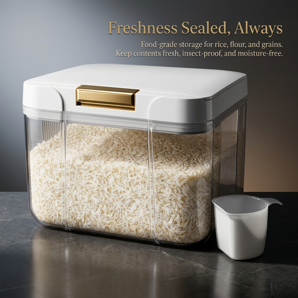 Airtight Food Storage Containers, Kitchen Storage, Pantry Organization, Cereal Storage Bin, Dry Food Container, Grain Storage