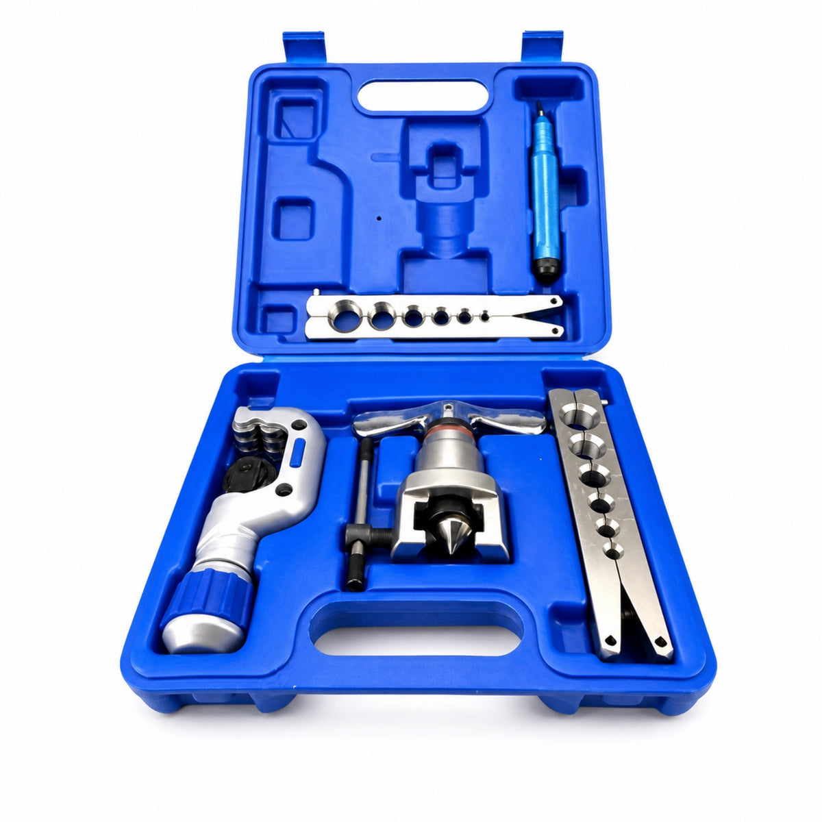 5 Pieces Flaring Tool with Deburring Tool Manual Tube Expander with Case Heavy Duty Tube Expander for Workshop