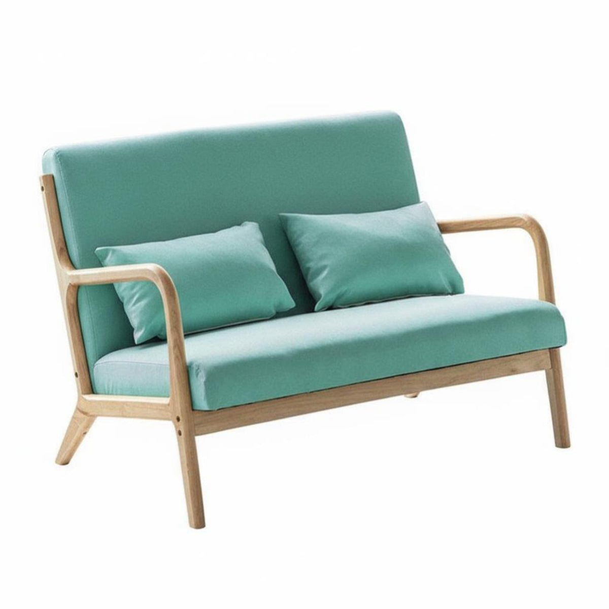 Upholstered Wooden Armchair High-Density Foam Padding Lounge Set Minimalist Design Nordic Design for Hotel Managers, Coffee Shop