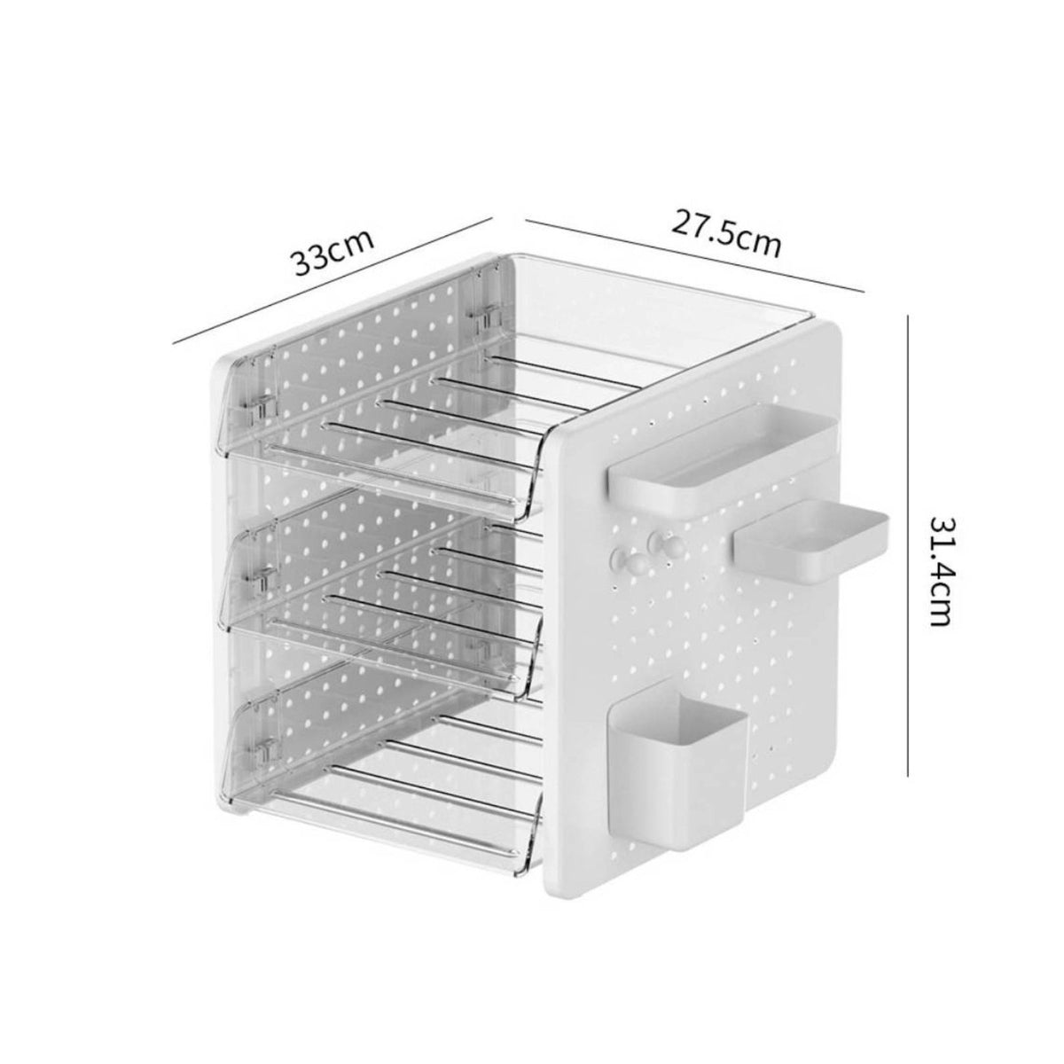 Desktop Pegboard Organizer Accessory Trays Office Organizer Shelf Multi-Layer