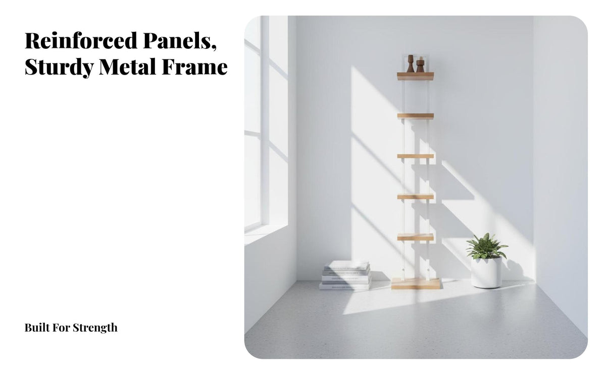 Floor-Standing upright Book Tower Multitier Spine Book Tower Space-Saving bookcase Minimalist Design for Apartment Dwellers, Students, Collectors, Living Room, Bedroom, Small Spaces