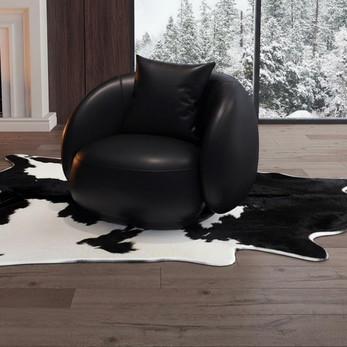 Modern Design Rounded Tub Chair Curved Outline Upholstered Circle Lounger Deep Seat Seating Furniture Multi-Purpose for Business Owners, Interior Designers, Reception Area, Hotel Lobby, Lounge, Living Room