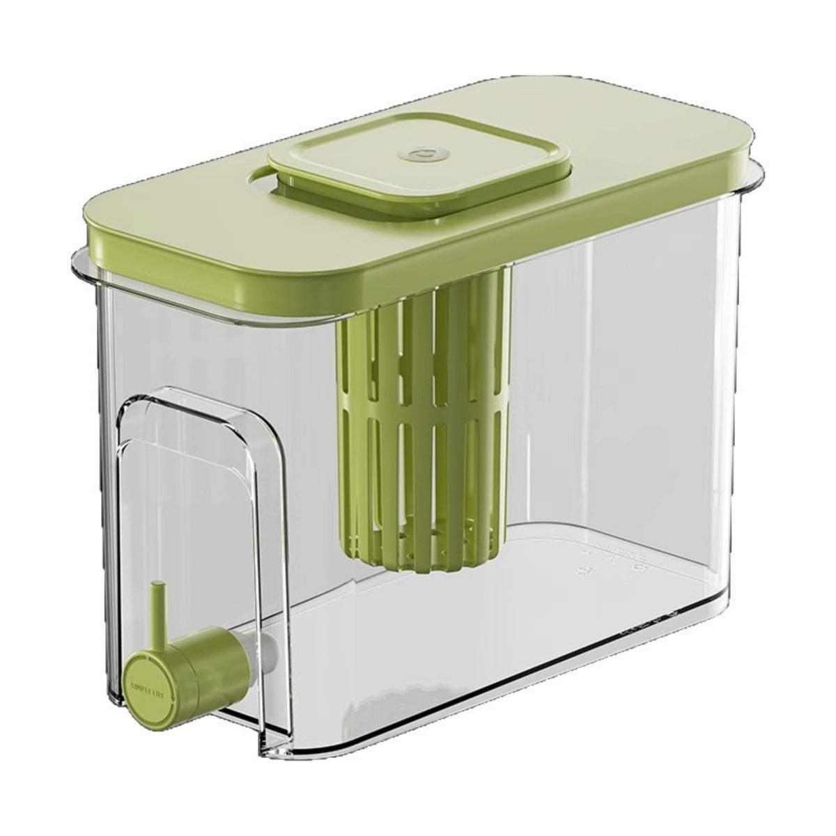 Drink Dispenser with a Spigot Rectangular Drink Dispenser with Spigot Compact Vessel for Families