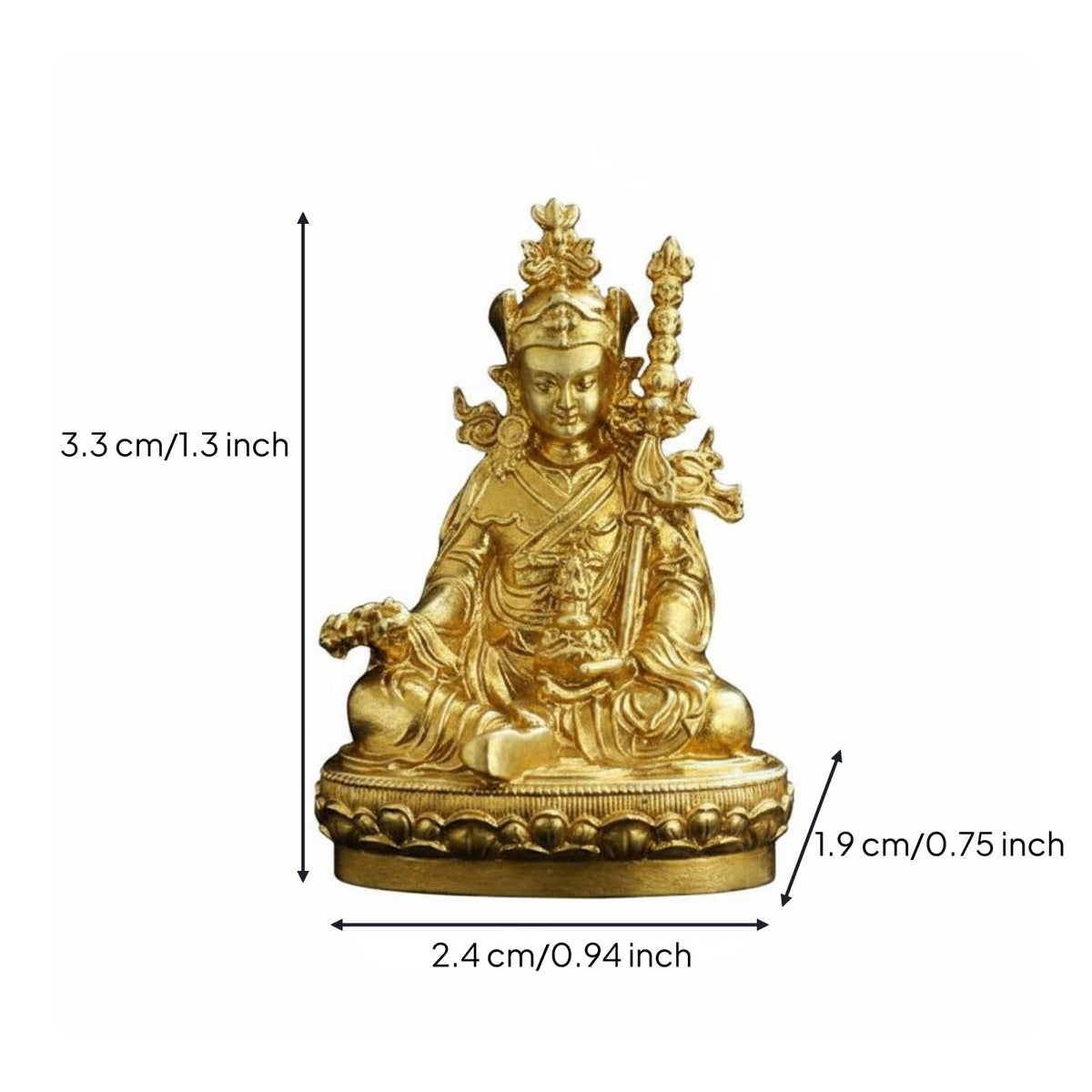 Small Brass Buddha Figurine Auspicious Charm Religious Artifact for Collectors