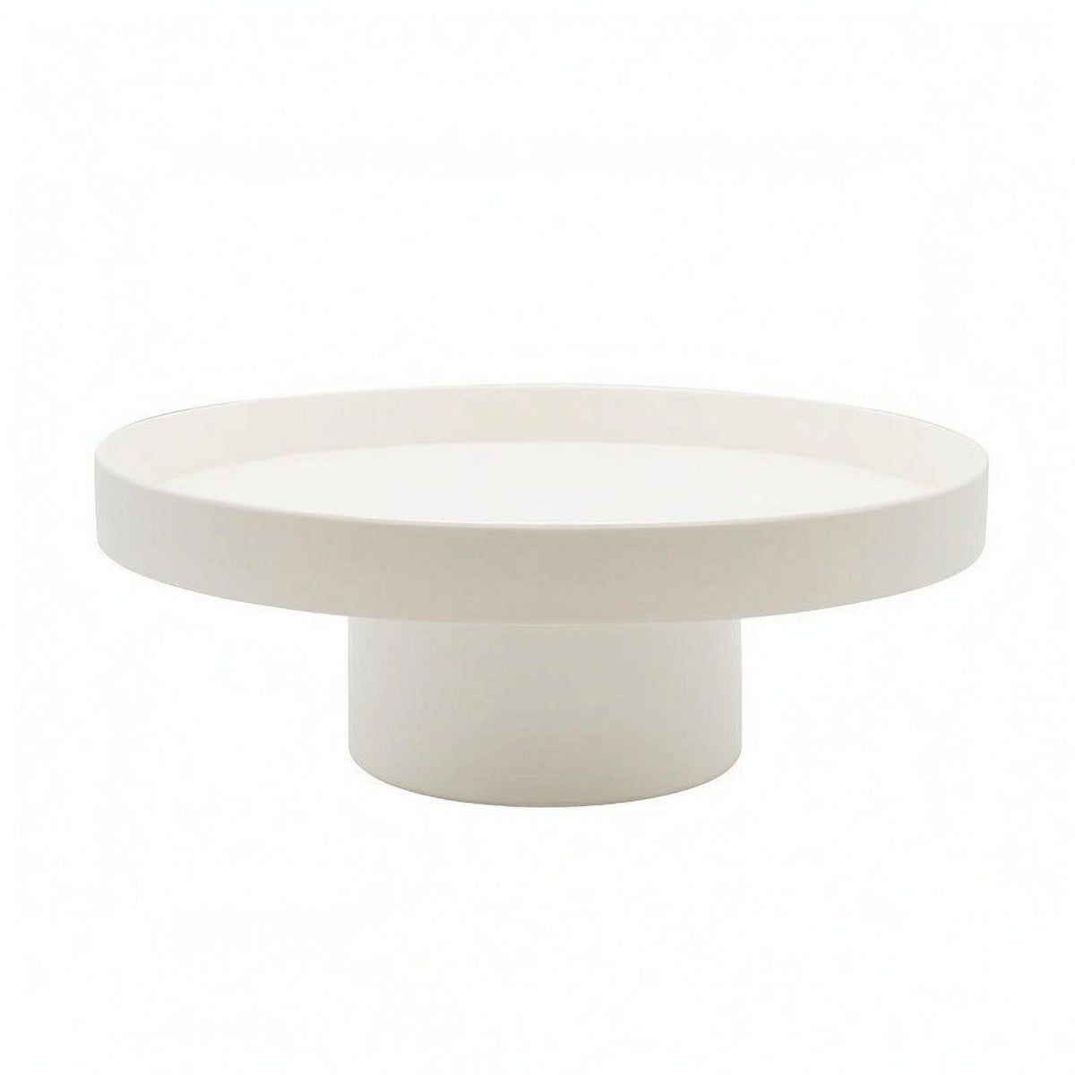 Round Tabletop Tray Shallow Pedestal Tray Minimalist for Table Surface, Entryway