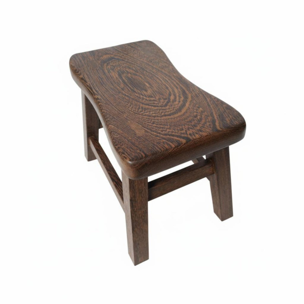Chicken Feather Wood Stool Handmade Backless Wooden Stool Easy to Clean