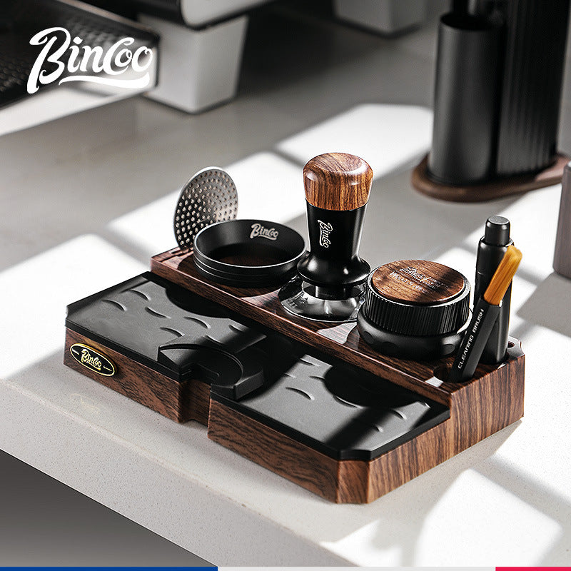 Bincoo Multifunctional Coffee Tamper Base and Tool Storage Set for Espresso Machines