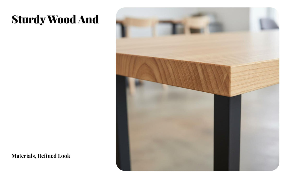 5 Pieces Factory-inspired design Table with Bench and Chairs Retro Look Rectangular 4-Person Dining Group Modern Design Household Furniture Minimalist Aesthetic for Cafe Owners, Apartment Dwellers, Restaurant, Home, Living Room, Party