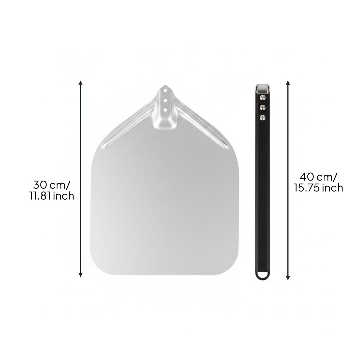 Perforated Pizza Peel Oven Aluminum Pizza paddleResistant Kitchen Tool for Oven-Cooking