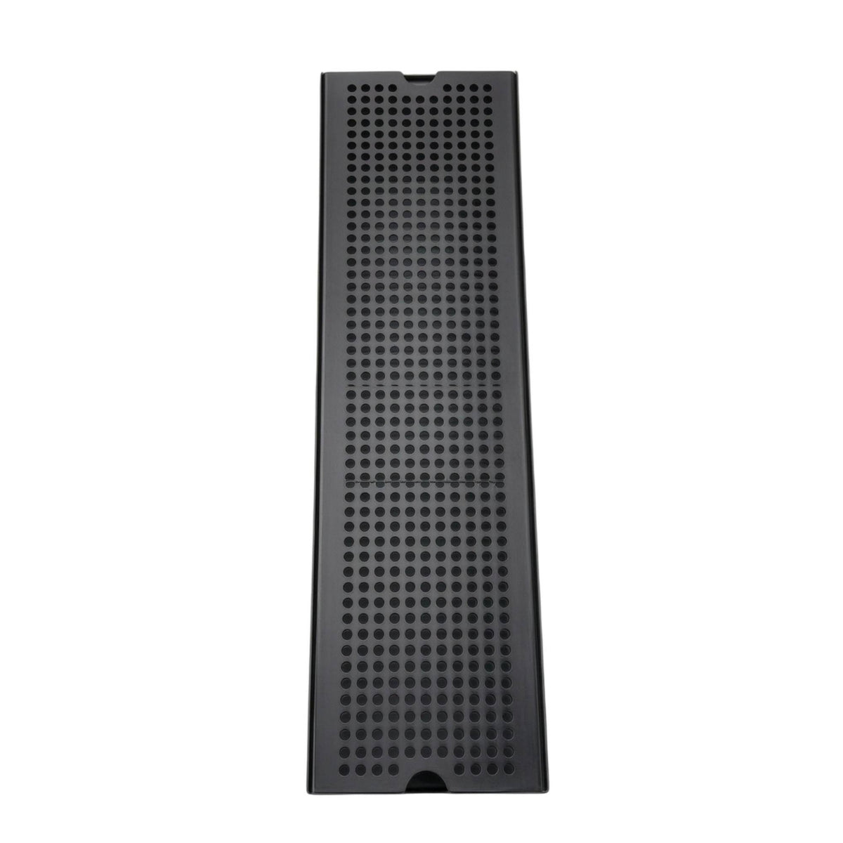 Bar Drip Tray Black Coated Stainless Steel Tray with Perforated Top Rust Resistant for Baristas