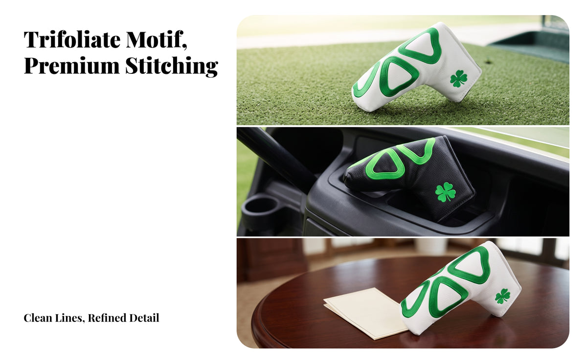 Guarding Golf Club Headcover | shamrock Embroidered Design, Snug Elasticized Opening, Golf Club Cover with Shaft Protection