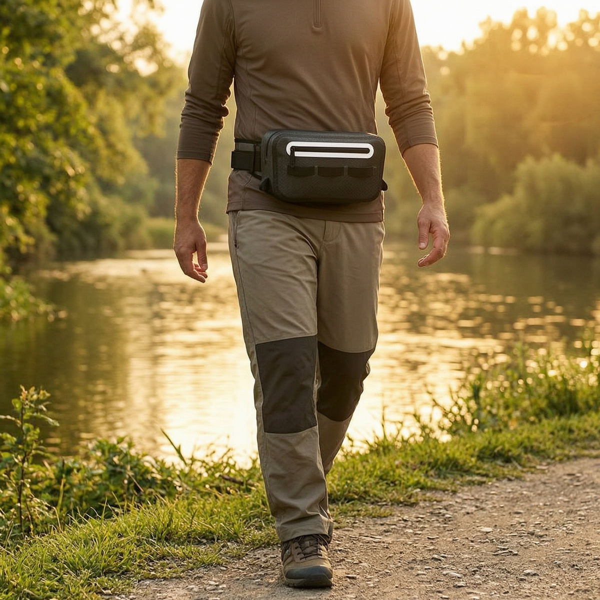 Waterproof Fishing Storage Waist Pack Adjustable Fishing Waist Bag Water-Resistant Outdoor Storage Bag Portable for Hikers, Travel