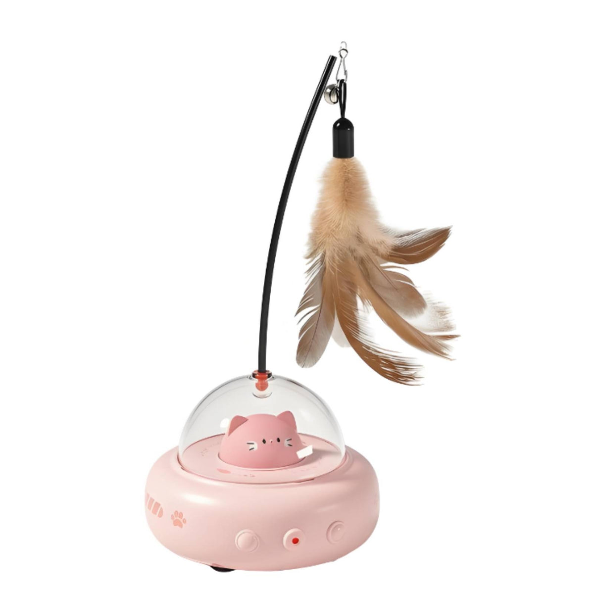 Cat Feather Toy Interactive Electric Cat Teaser Feather Toy Rechargeable Compact for Cats, Home, Apartment