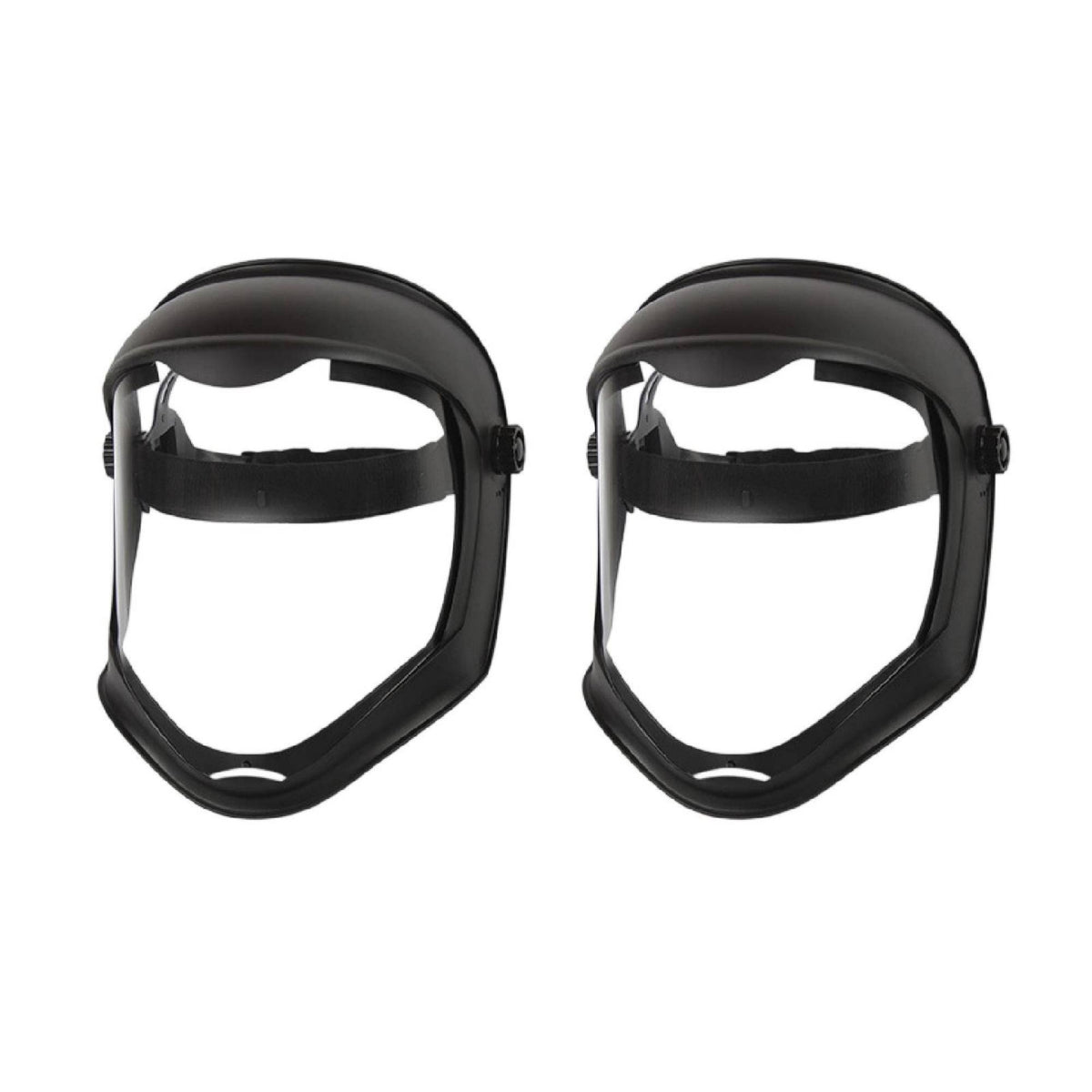 2 Pieces Face Visor with Adjustable Headband Impact-Resistant Full Face Visor Clear Safety Visor Anti-Splash Transparent
