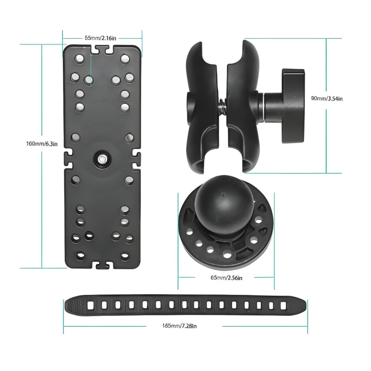360° Rotation Marine Life Detector Mount Easy Installation Universal Marine Life Detector Mount Heavy Duty Construction for Fishermen