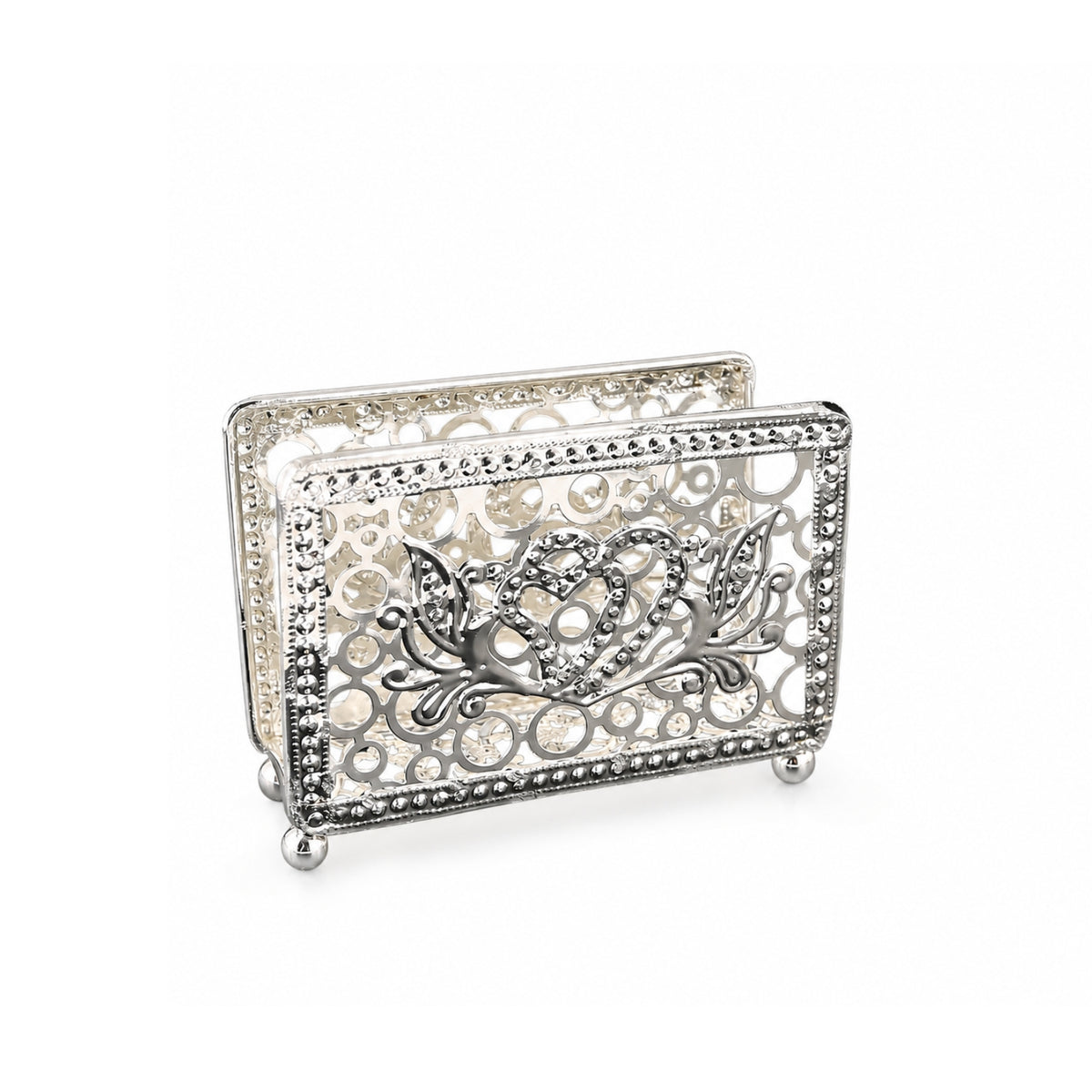 Napkin Holder with Feet Ironwork Standing Napkin Holder Hollow for Restaurant