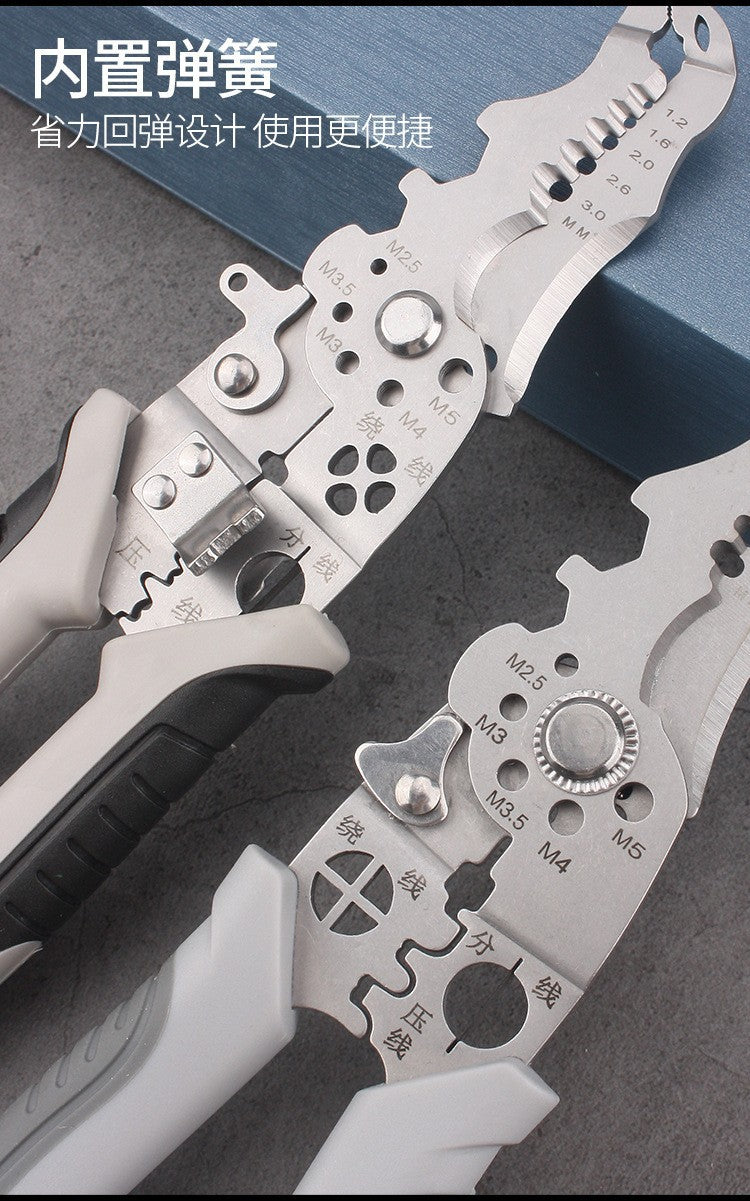 Multi-functional Wire Stripping Pliers and Electrician Scissors