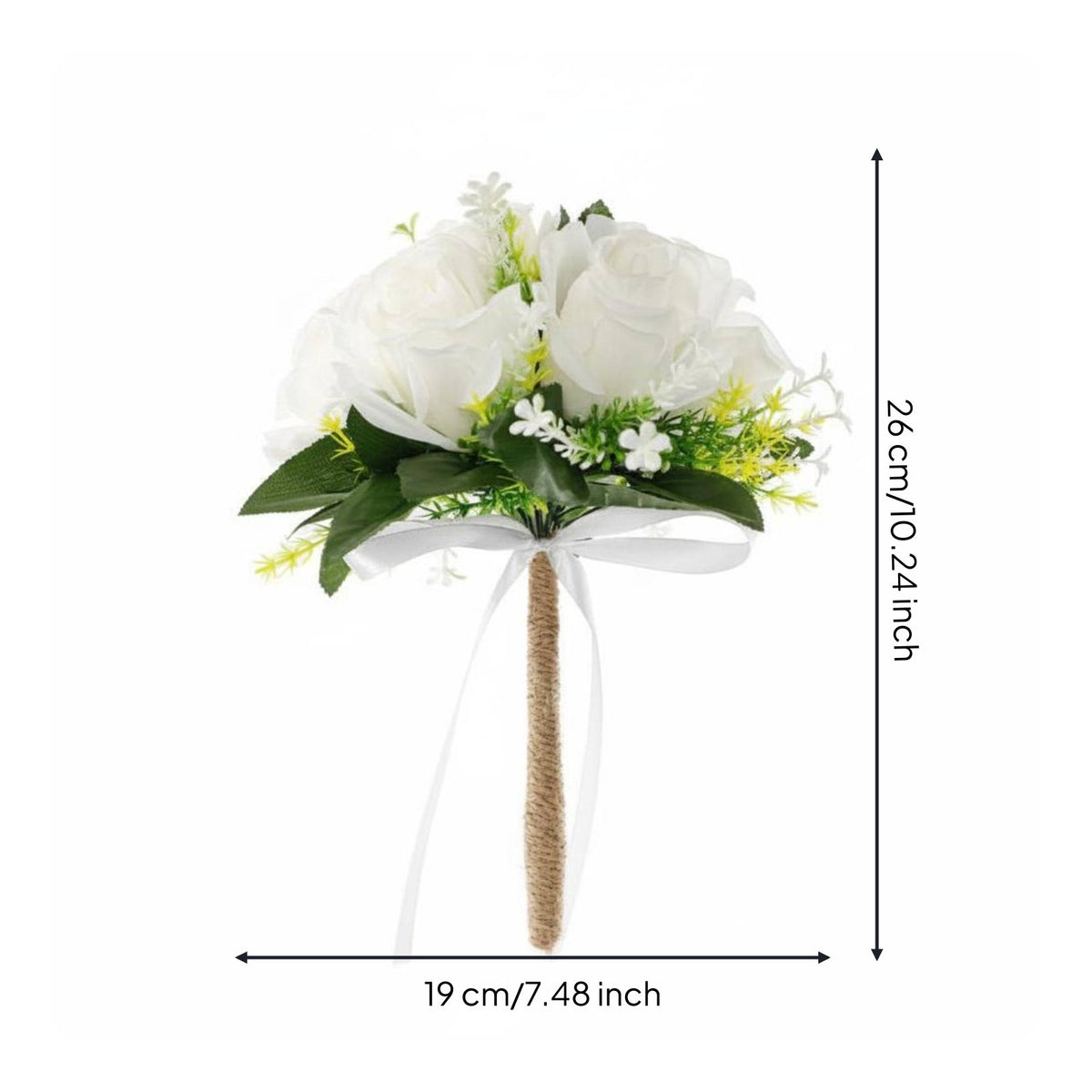 Rope Handle Floral Arrangement Handmade Look Rustic Wedding Floral Arrangement