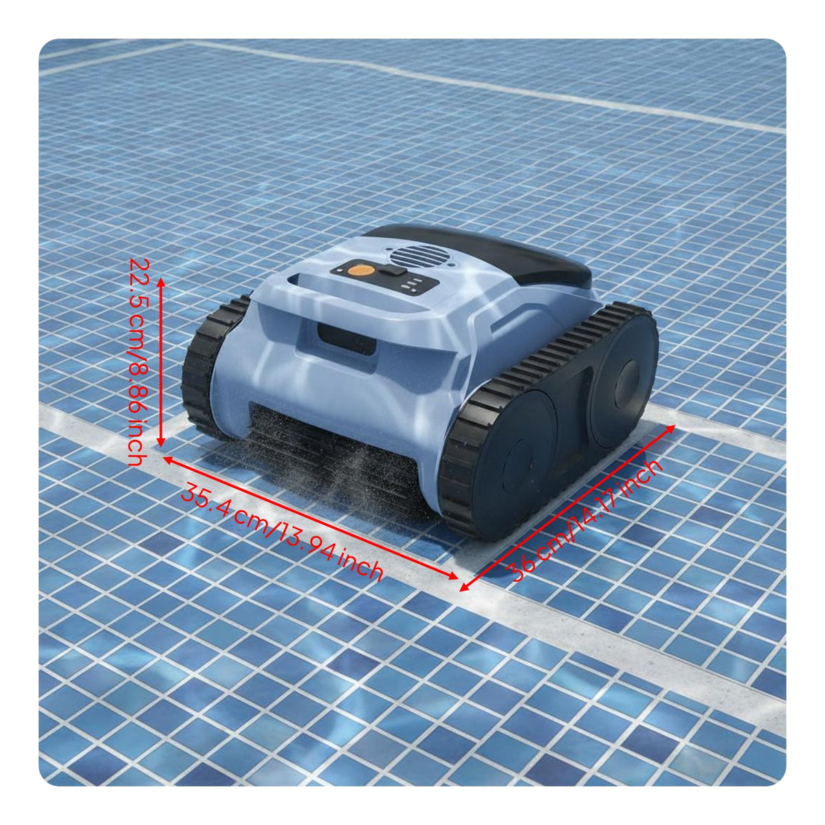 Robotic Pool Cleaner Extended Runtime Automatic Pool Cleaning Robot Auto-Parking