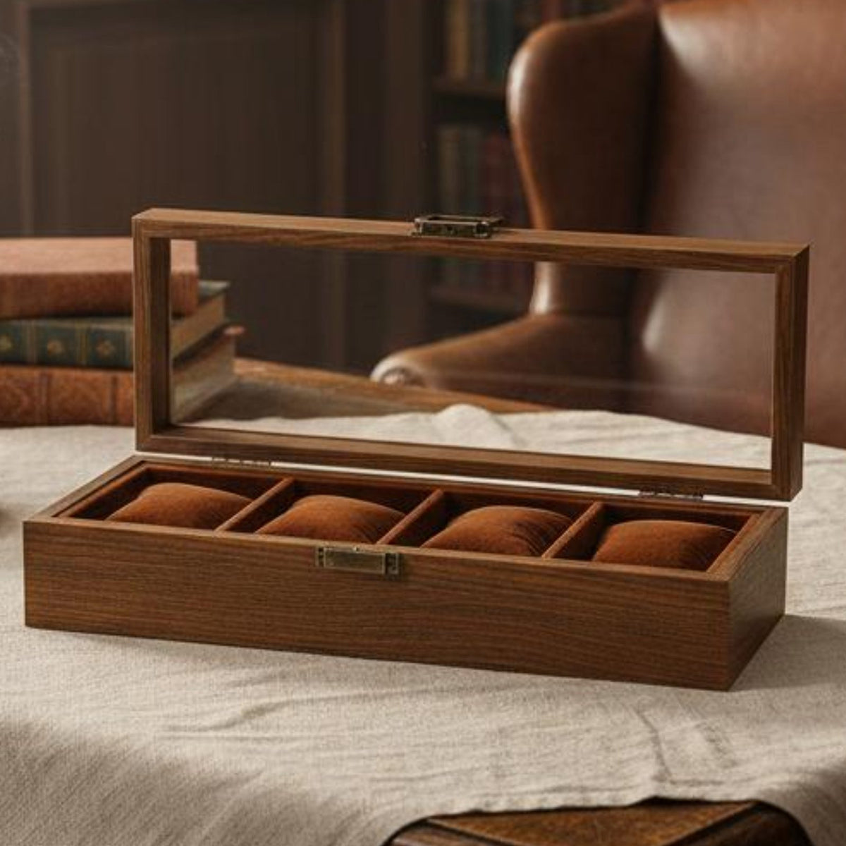 Wooden Watch Box Gift-Ready Packaging Wood Watch Display Box Easy to Clean