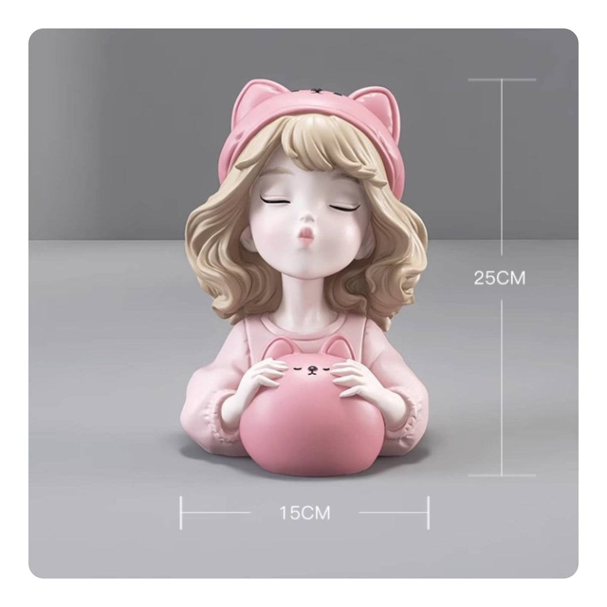 Girl Piggy Bank Decorative Home Decoration Storage