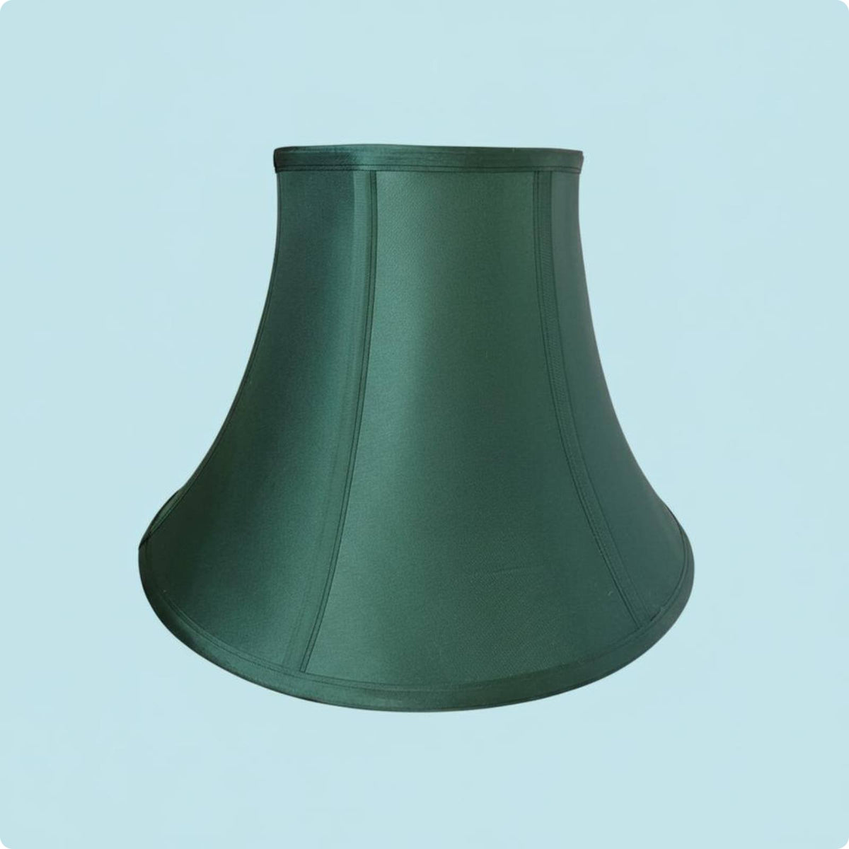 Dark Green Textile Shade Soft Light Drum Design Lampshade Translucent
