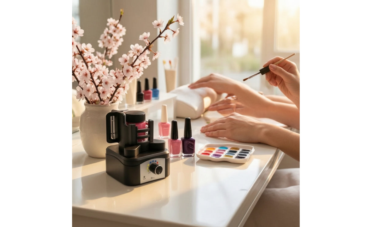 Adjustable Speed Nail Polish Shaker Electric Pigment Mixer Compact Vortexer Stable for Artists