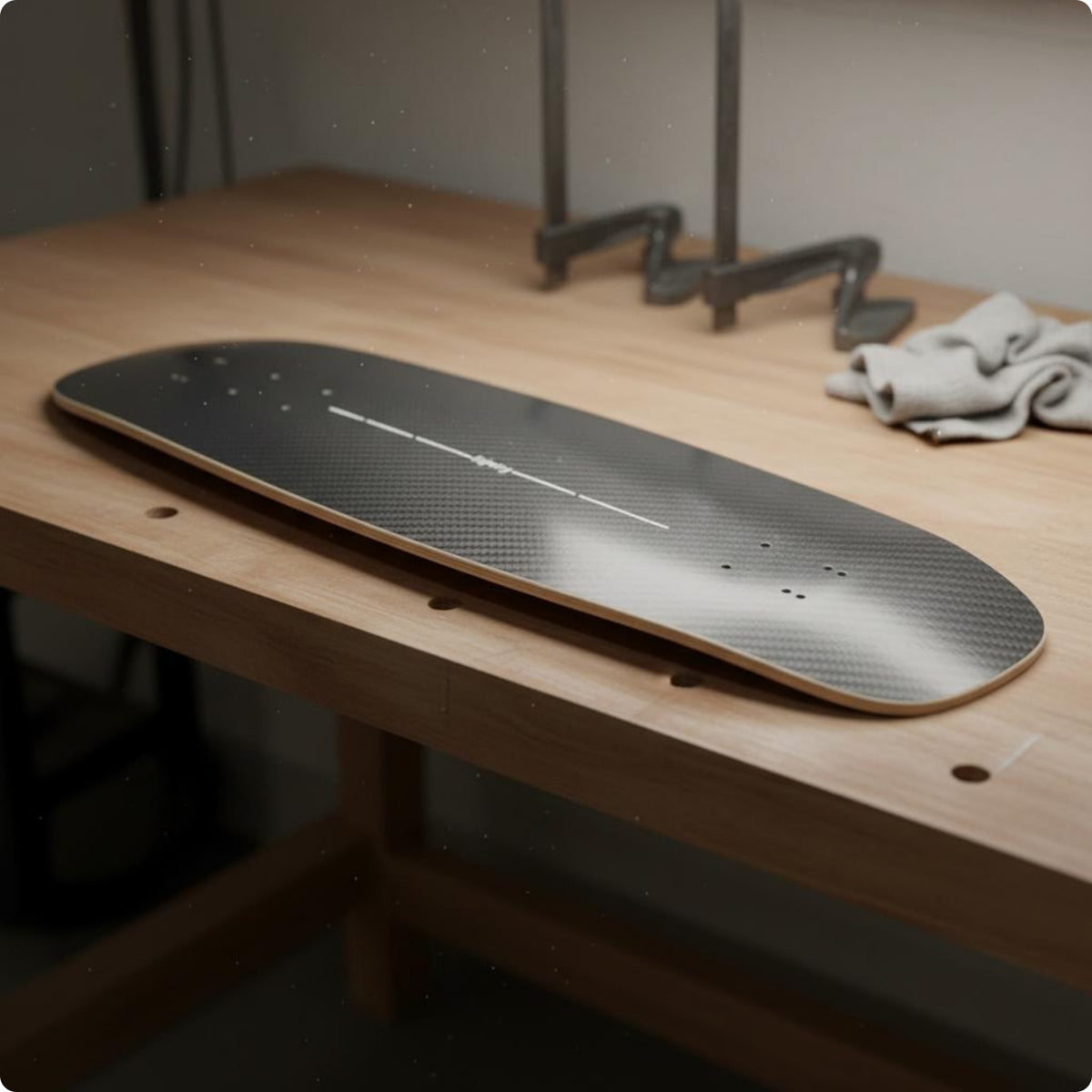 Land Surfboard Deck 28 inch Multi-Ply Maple Board-Simple to Turn Wheeled Athletic Gear for Street, Parking Lot