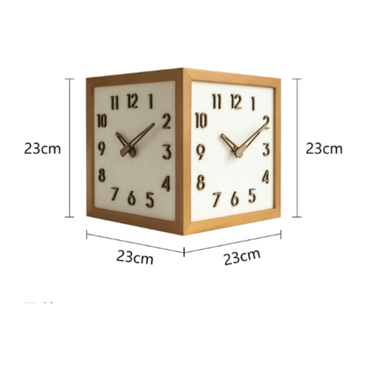 Double-Sided Corner Timepiece Modern Minimalist Home Decor Battery Operated