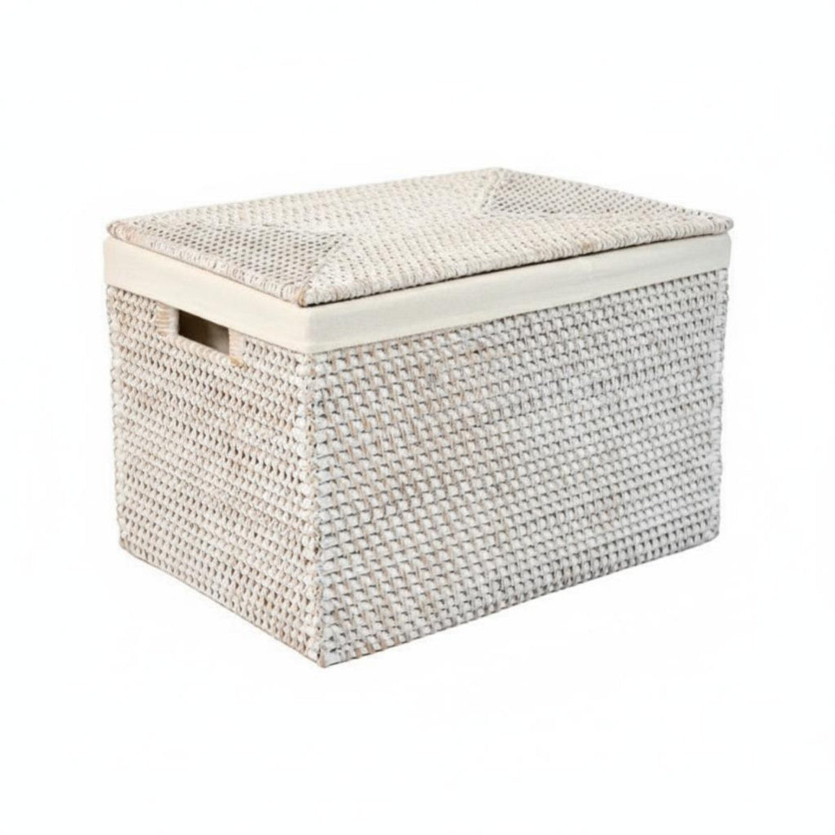 Lidded Clothes Hamper Wabi-Sabi Design Laundry Basket Handwoven for Living Room