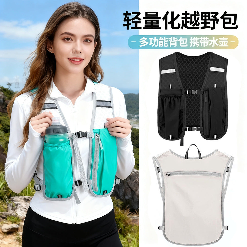 New Cross-Border Sports Vest Pack, Outdoor Hiking Vest Backpack, Running Cycling Bag, Walking Stock