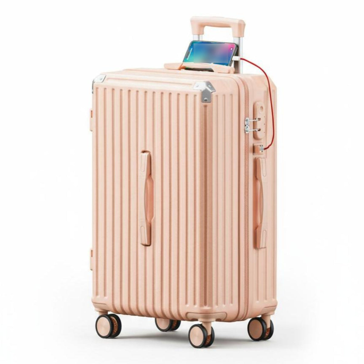 Hardside Carry-on Adjustable Handle Ribbed Hardside for Vacation