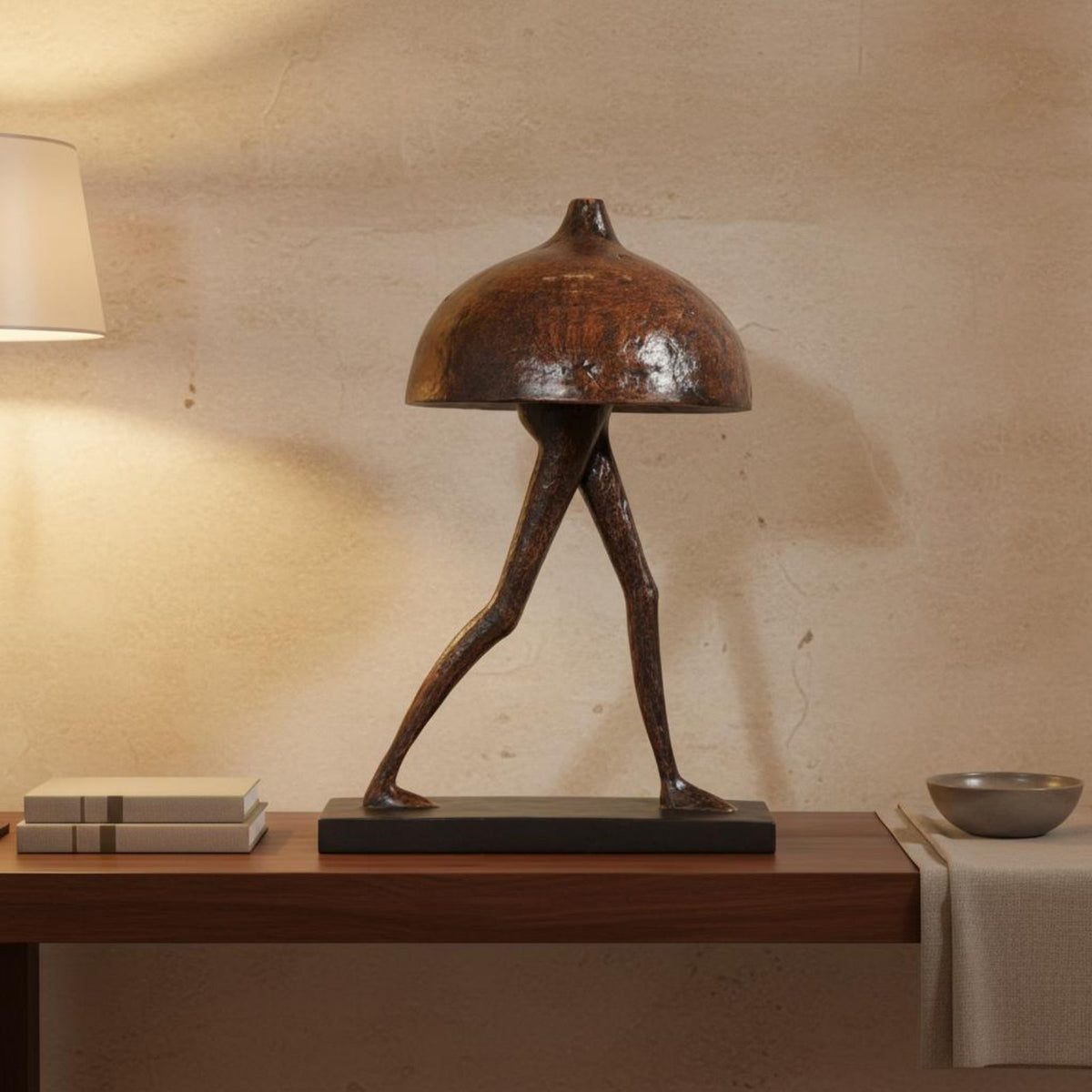 Abstract Figure Creative Walking Statue Modern Art Ornament for Showroom, Living Room, Entryway