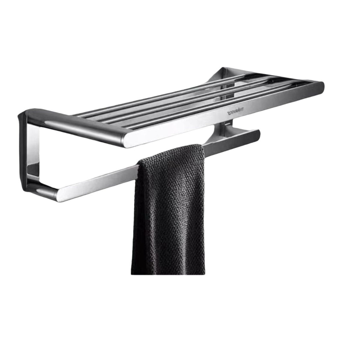 Towel Rack, Brass Double Bar, Wall-Mounted, Rustproof