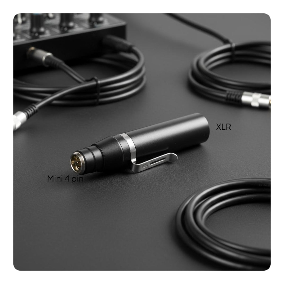 TA4F to XLR Adapter Compact Design Mini 4-Pin to 3-Pin XLR Converter
