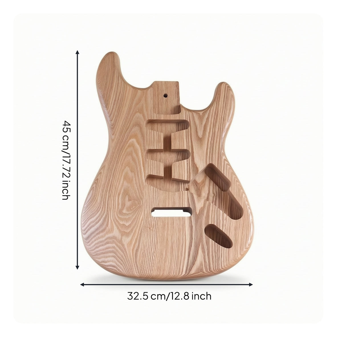 Ready to Finish Guitar Body with Routed Cavities Customizable Unfinished Guitar Body for Luthier