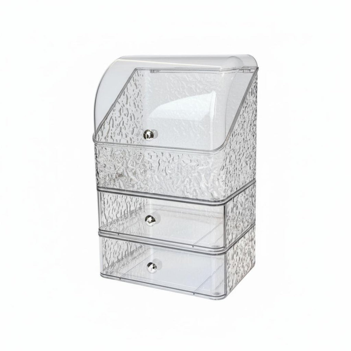 Desktop Makeup Case with Drawers particleprotective Cosmetic Holder Elegant Design