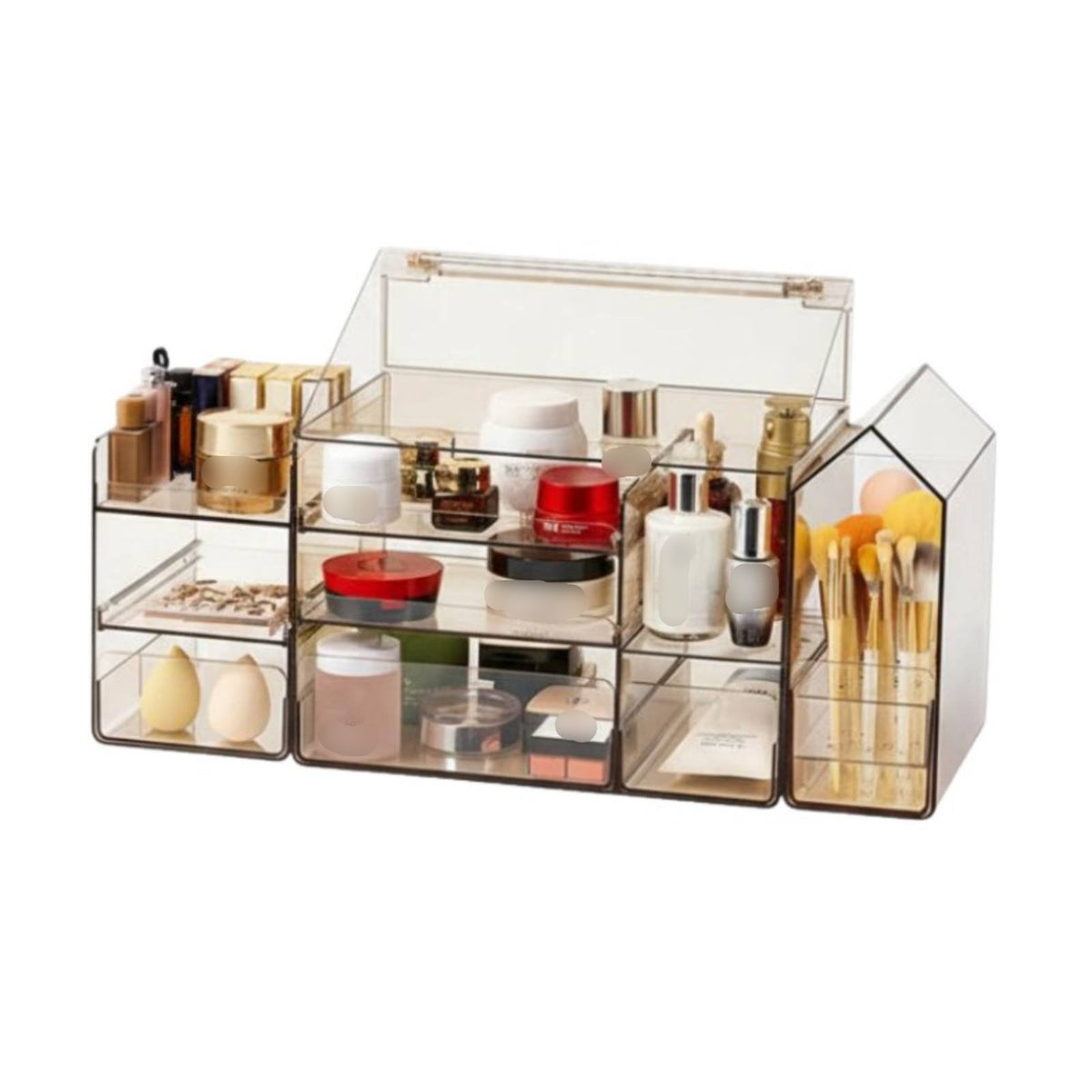Tiered Cosmetic Display Stand Large Capacity Vanity Display Case for Gift Givers
