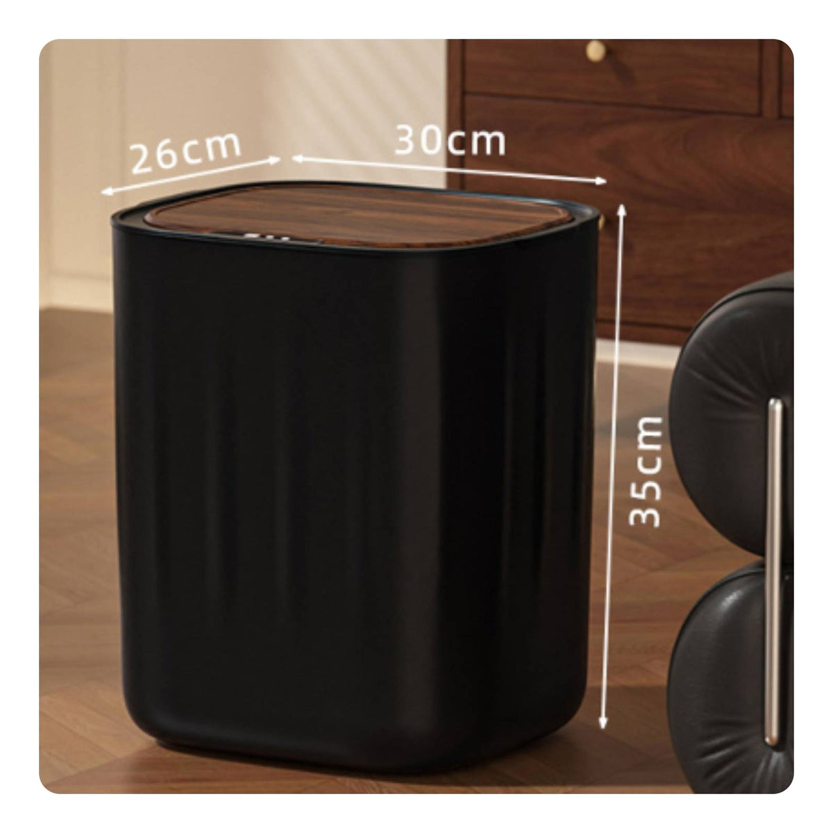 Touchless Trash Can Quiet Close Sensor Trash Can Water-Resistant for Bathroom