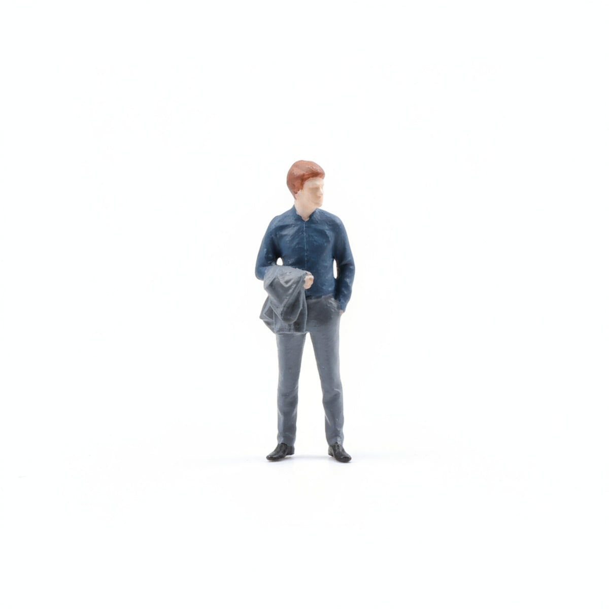 2.8 Cm Tall Miniature Male Figure Standing 1:64 Scale Figure Realistic Details Suit-Wearing Figurine