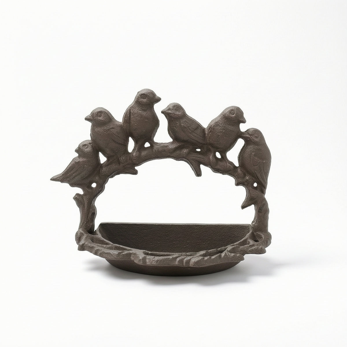 Cast Metal Avian Feeder Garden Ornament Compact for Balcony, Entryway