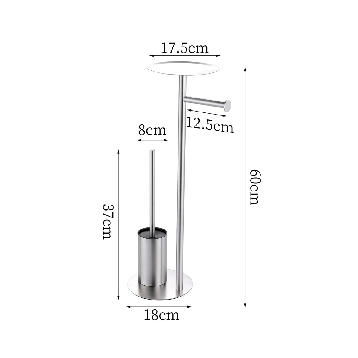 Freestanding Toilet Paper Holder Stainless Steel Toilet Roll Holder Standing Bath Tissue Stand Hotel